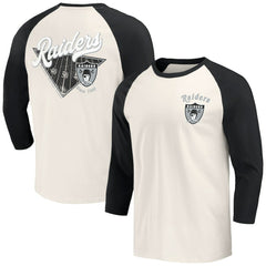 Las Vegas Raiders Fanatics Darius Rucker Collection Raglan 3/4 Sleeve T-Shirt