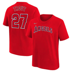 Mike Trout Los Angeles Angels Nike Youth Name & Number T-Shirt | MLB Outlet