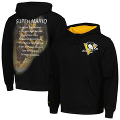 Mario Lemieux Pittsburgh Penguins Mitchell & Ness Premium Name & Number Fleece Pullover Sweatshirt Sale