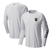 Vegas Golden Knights Columbia Terminal Tackle Omni-Shade Raglan Long Sleeve T-Shirt Sale