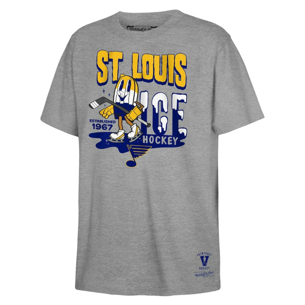 St. Louis Blues Mitchell & Ness Youth Ice Hockey T-Shirt On Sale