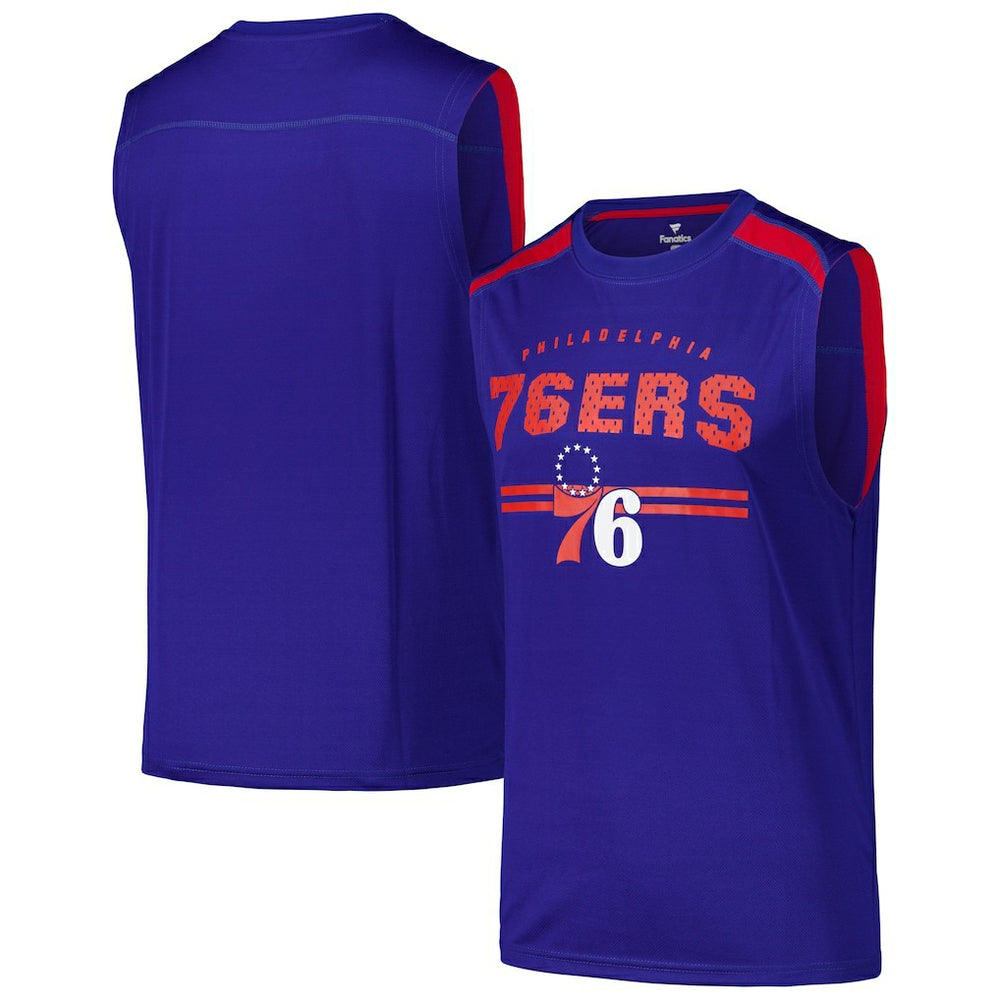 Philadelphia 76ers Birdseye Muscle Tank Top New