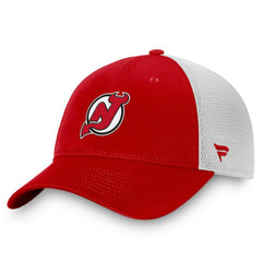 New Jersey Devils Fanatics Core Primary Logo Trucker Adjustable Hat For Sale