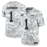 New York Jets Nike Sauce Gardner 2024 Salute to Service Limited Jersey