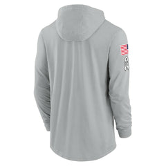 Miami Dolphins Nike 2024 Salute to Service Lightweight Dri-FIT Long Sleeve Hoodie T-Shirt