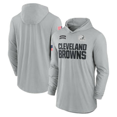 Cleveland Browns Nike 2024 Salute to Service Lightweight Dri-FIT Long Sleeve Hoodie T-Shirt