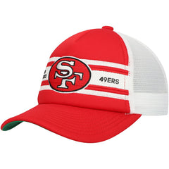 San Francisco 49ers Mitchell & Ness Youth Stripe Trucker Adjustable Hat