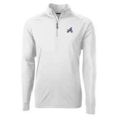 Atlanta Braves Cutter & Buck City Connect Adapt Eco Knit Stretch Recycled Quarter-Zip Pullover Top | MLB New