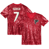 Atlanta Falcons Bijan Robinson Girls Youth Sequin V-Neck Fashion Jersey