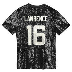 Jacksonville Jaguars Trevor Lawrence Girls Youth Sequin V-Neck Fashion Jersey