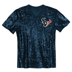 Houston Texans C.J. Stroud Girls Youth Sequin V-Neck Fashion Jersey