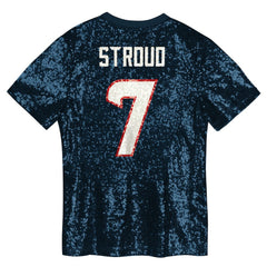 Houston Texans C.J. Stroud Girls Youth Sequin V-Neck Fashion Jersey