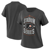 Philadelphia Flyers WEAR by Erin Andrews Women's 2024 NHL Stadium Series Boyfriend T-Shirt Sale