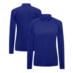 St. Louis Blues Levelwear Women's Kinetic Insignia Core Quarter-Zip Pullover Top For Sale