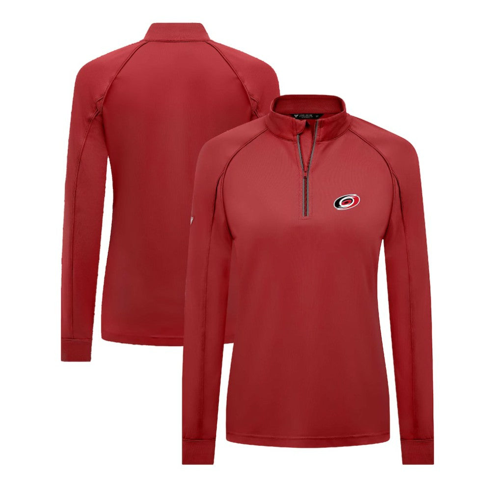 Carolina Hurricanes Levelwear Women's Kinetic Insignia Core Quarter-Zip Pullover Top Online