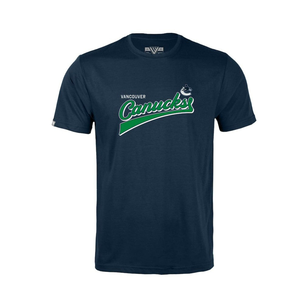 Vancouver Canucks Levelwear Youth Little Richmond Retro Script T-Shirt Sale