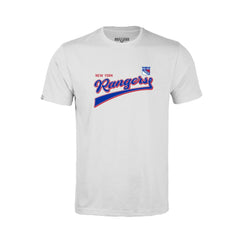 New York Rangers Levelwear Youth Little Richmond Retro Script T-Shirt For Sale
