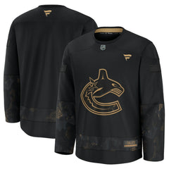 Vancouver Canucks Fanatics 2024 Military Appreciation Practice Jersey Black