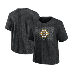 Boston Bruins Fanatics Women's Faded Wash T-Shirt Sale