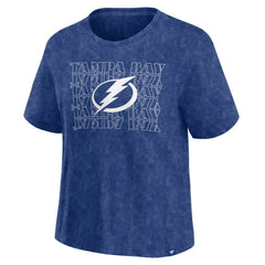 Tampa Bay Lightning Fanatics Women's Faded Wash T-Shirt For Sale