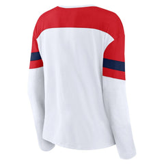 Washington Capitals Fanatics Women's Frozen Long Sleeve Notch Neck T-Shirt Outlet