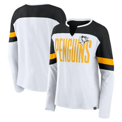 Pittsburgh Penguins Fanatics Women's Frozen Long Sleeve Notch Neck T-Shirt Outlet