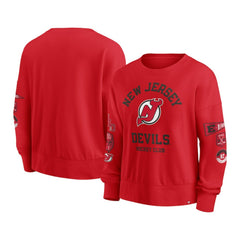 New Jersey Devils Fanatics Women's Go Team Pullover Sweatshirt For Sale