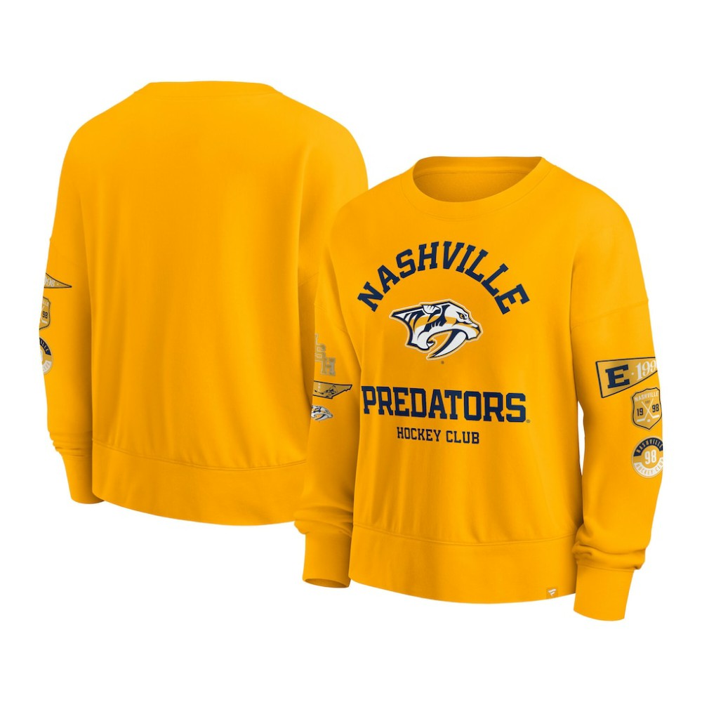Nashville Predators Fanatics Women's Go Team Pullover Sweatshirt For Sale
