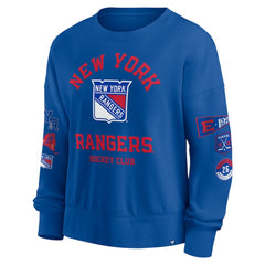 New York Rangers Fanatics Women's Go Team Pullover Sweatshirt Sale