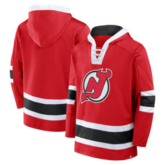 New Jersey Devils Fanatics Inside Line Fleece Pullover Hoodie- Red Online