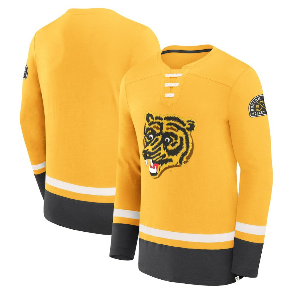 Boston Bruins Fanatics Vintage High Point Long Sleeve T-Shirt For Sale