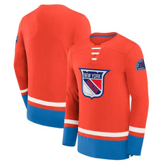 New York Rangers Fanatics Vintage High Point Long Sleeve T-Shirt Outlet