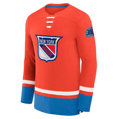 New York Rangers Fanatics Vintage High Point Long Sleeve T-Shirt Outlet