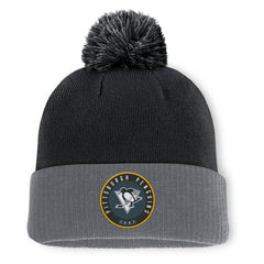 Pittsburgh Penguins Fanatics Aspyn Cuffed Knit Hat with Pom On Sale