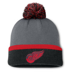 Detroit Red Wings Fanatics Women's Cuffed Knit Hat with Pom On Sale