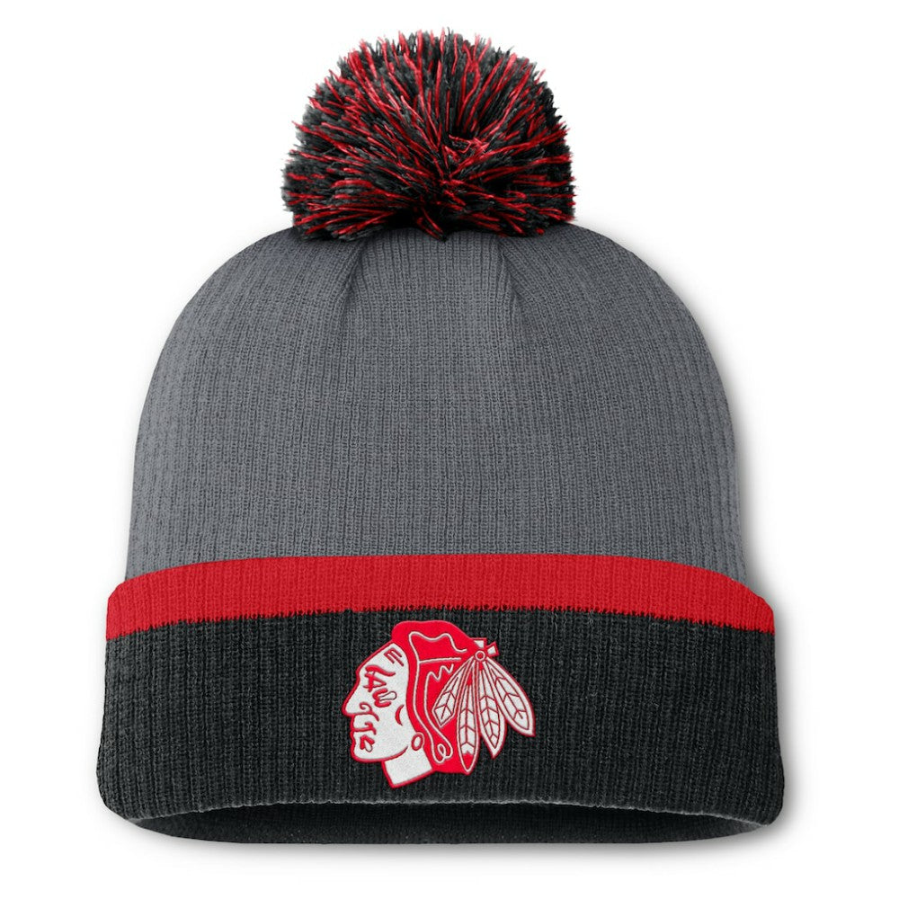 Chicago Blackhawks Fanatics Women's Cuffed Knit Hat with Pom Discount