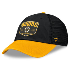 Boston Bruins Fanatics Fundamental One-Time Trucker Adjustable Hat Discount