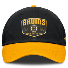 Boston Bruins Fanatics Fundamental One-Time Trucker Adjustable Hat Discount