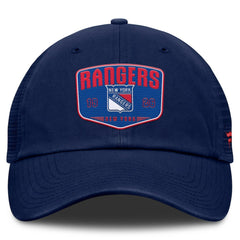 New York Rangers Fanatics Fundamental One-Time Trucker Adjustable Hat Online