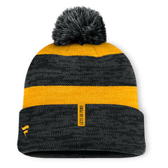Pittsburgh Penguins Fanatics Fundamental Red Line Cuffed Knit Hat with Pom Discount