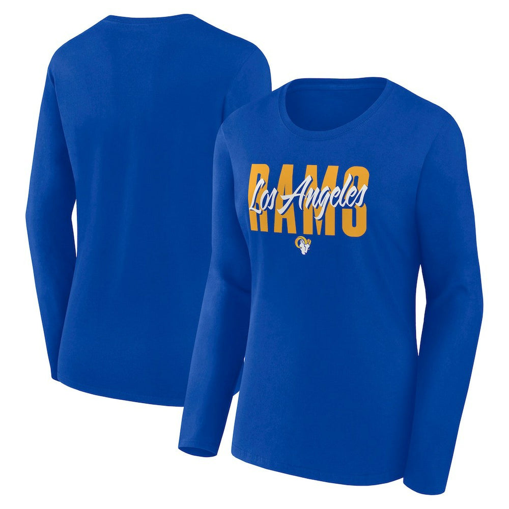 Los Angeles Rams Logo Athletic Women's Grip Long Sleeve T-Shirt