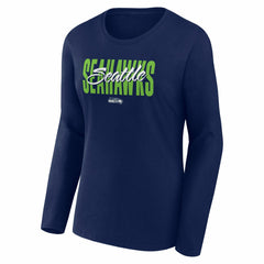 Seattle Seahawks Logo Athletic Women's Grip Long Sleeve T-Shirt