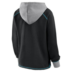 Jacksonville Jaguars Logo Athletic Women's Boom Fleece Pullover V-Neck Hoodie