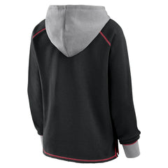 Atlanta Falcons Logo Athletic Women's Boom Fleece Pullover V-Neck Hoodie
