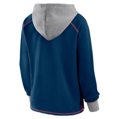Houston Texans Logo Athletic Women's Boom Fleece Pullover V-Neck Hoodie