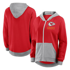 Kansas City Chiefs Logo Athletic Women's Hit It French Terry Full-Zip Hoodie
