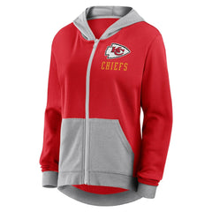 Kansas City Chiefs Logo Athletic Women's Hit It French Terry Full-Zip Hoodie