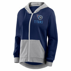 Tennessee Titans Logo Athletic Women's Hit It French Terry Full-Zip Hoodie