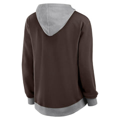 Cleveland Browns Logo Athletic Women's Hit It French Terry Full-Zip Hoodie