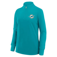 Miami Dolphins Logo Athletic Women's Velocity Quarter-Zip Jacket